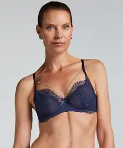 Hunkemoller Hunkemöller Niet-voorgevormde beugel bh Pearlene Blauw aanbieding