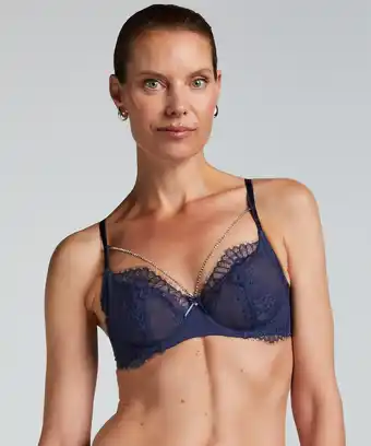 Hunkemoller Hunkemöller Niet-voorgevormde beugel bh Pearlene Blauw aanbieding