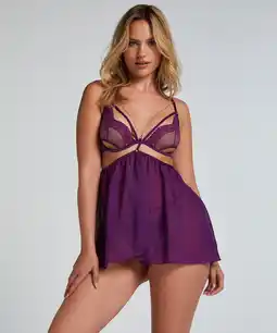 Hunkemoller Hunkemöller Babydoll Belladonna Paars aanbieding