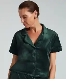 Hunkemoller Hunkemöller Velours Jacket Groen aanbieding