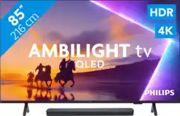 Coolblue Philips Ambilight 85 PUS8500 QLED 4K (2025) + JBL Bar 300 M2 Zwart aanbieding