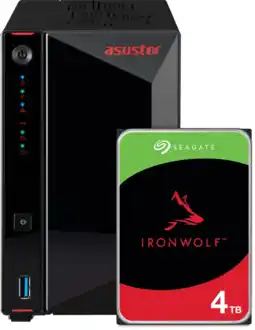 Coolblue ASUSTOR AS5402T + Seagate Ironwolf 4TB aanbieding