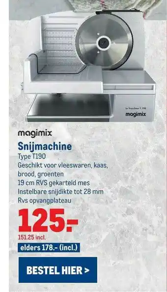 Makro Magimix Snijmachine T190 aanbieding