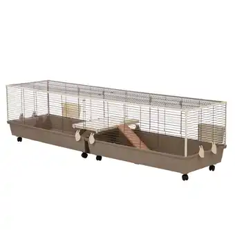Zooplus TIAKI Kaninchenkäfig XXL 240x58x52cm Kleintier aanbieding