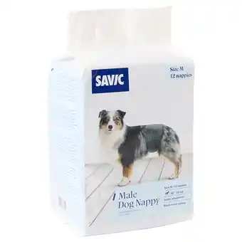 Zooplus Savic luiers voor mannen maat. M: 40-53cm, 12 stuks hond aanbieding