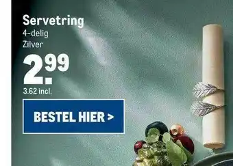 Makro Servetring 4-Delig aanbieding