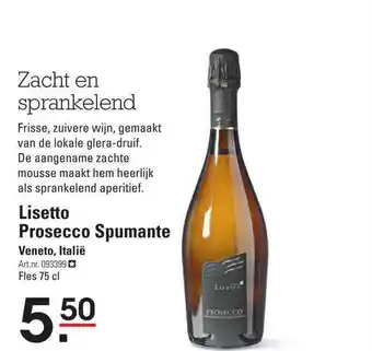 Sligro Lisetto Prosecco Spumante Veneto, Italië aanbieding