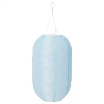 IKEA Solvinden Led-plafondlamp op zonnecellen, buiten/ovaal lichtblauw, 43 cm aanbieding