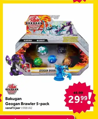 Intertoys Bakugan Geogan Brawler 5-pack 5 jaar 1988182 aanbieding