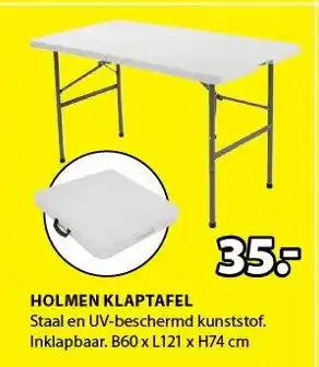 Jysk Holmen klaptafel 60x121x74 cm aanbieding