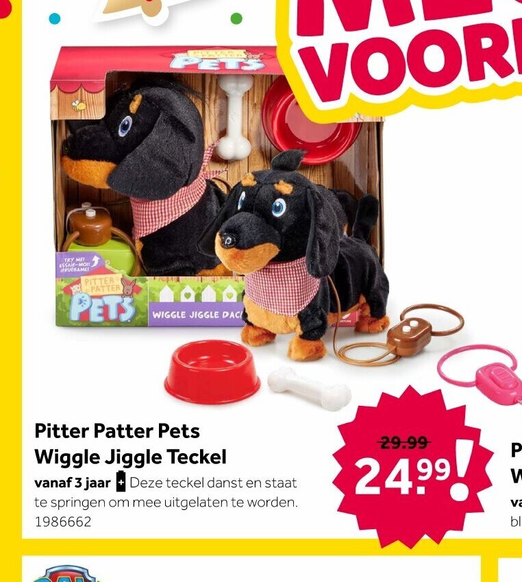 Pitter Patter Pets Wiggle Jiggle Teckel 3 jaar 1986662 aanbieding bij Intertoys