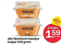 Spar alle Westland slaatjes kuipje 140 gram aanbieding