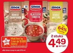 Spar alle Unox soep in zak 570 ml aanbieding