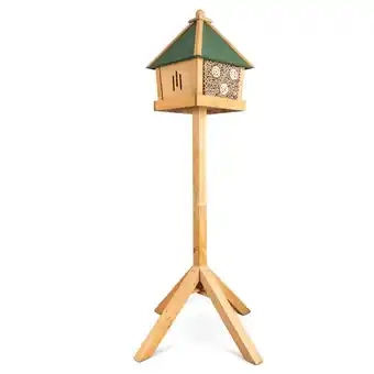 Welkoop CJ Wildlife Lipari - Insectenhotel op paal - Groen/ Naturel - 51x39x39,5 cm aanbieding