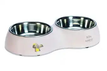 Welkoop Beeztees Binky Dinerset - Puppy Voer & Drinkbak - 34x17,5x6 cm - Licht Roze aanbieding