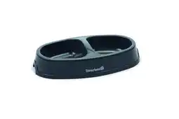 Welkoop Beeztees dubbel - voerbak - ø 2X10CM - Antraciet aanbieding
