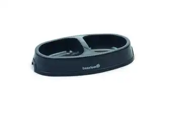Welkoop Beeztees dubbel - voerbak - ø 2X10CM - Antraciet aanbieding