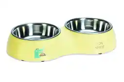 Welkoop Beeztees Kroky Dinerset - Puppy Voer & Drinkbak - 34x17,5x6 cm - Geel aanbieding