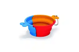 Welkoop Beeztees Rua - Reis Voer & Drinkbak - 15,5x15,5x8 cm - Rood aanbieding