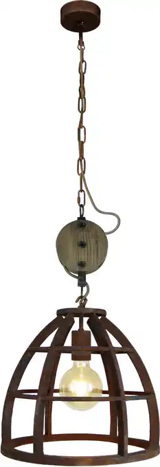 Praxis Brilliant hanglamp Matrix metaal roest ⌀34cm E27 aanbieding