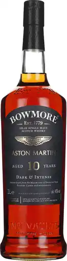 Drankdozijn Bowmore 10 years Aston Martin TT2 1LTR aanbieding