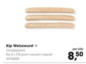 HANOS Kip Weisswurst Voorgegaard aanbieding