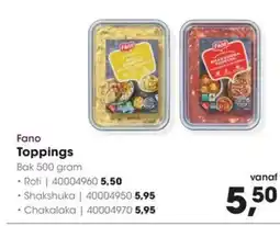 HANOS Fano Toppings aanbieding