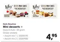 HANOS Nats Rawline Mini desserts aanbieding
