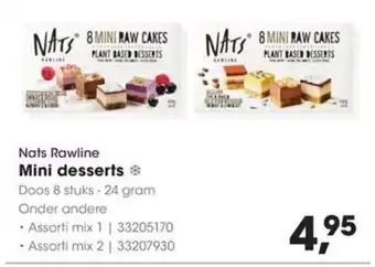HANOS Nats Rawline Mini desserts aanbieding