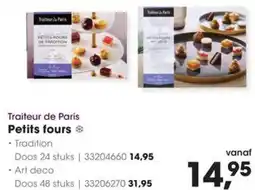 HANOS Traiteur de Paris Petits fours aanbieding