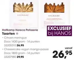 HANOS Holtkamp Horeca Patisserie Taarten aanbieding