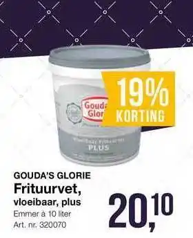 Bidfood Gouda's glorie frituurvet vloeibaar plus 19% Korting 10 liter aanbieding