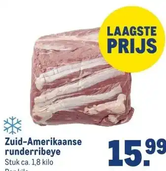 Makro Zuid-Amerikaanse runderribeye aanbieding