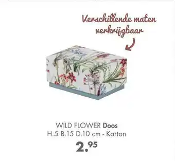 Casa Wild flower doos 5x15x10 cm aanbieding