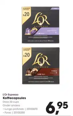 HANOS L'Or Espresso Koffiecapsules aanbieding