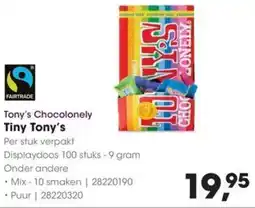 HANOS Tony's Chocolonely Tiny Tony's aanbieding