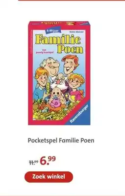 Bruna Pocketspel Familie Poen aanbieding