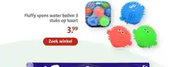 Bruna Fluffy spons water ballen 3 stuks op kaart aanbieding