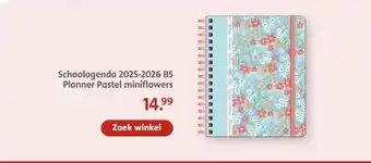 Bruna Schoolagenda 2025-2026 B5 Planner Pastel miniflowers aanbieding