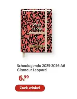 Bruna Schoolagenda 2025-2026 A6 Glamour Leopard aanbieding