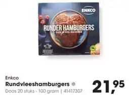 HANOS Enkco Rundvleeshamburgers aanbieding