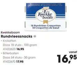 HANOS Kwekkeboom Rundvleessnacks aanbieding