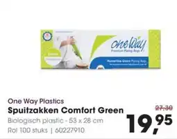 HANOS One Way Plastics Spuitzakken Comfort Green aanbieding