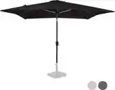 Praxis VONROC Premium Stokparasol Rosolina 280x280cm - Incl. beschermhoes – UV werend doek - Zwart aanbieding
