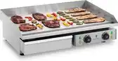 Bol.com Royal Catering Elektrische bakplaat - 72.5 cm - glad - 2 x 2.2 kW aanbieding