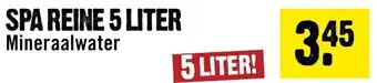 Dirck 3 SPA REINE 5 LITER Mineraalwater aanbieding