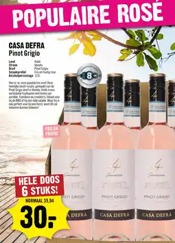 Dirck 3 CASA DEFRA Pinot Grigio aanbieding
