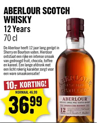 Dirck 3 ABERLOUR SCOTCH WHISKY aanbieding
