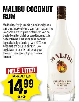 Dirck 3 MALIBU COCONUT RUM aanbieding