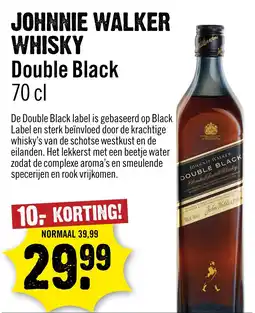 Dirck 3 JOHNNIE WALKER WHISKY Double Black aanbieding